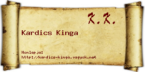 Kardics Kinga névjegykártya